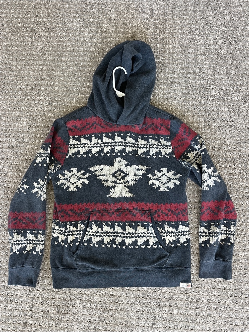 Denim & Supply Ralph Lauren Dark Blue / Charcoal Hoodie Indian Eagle Design